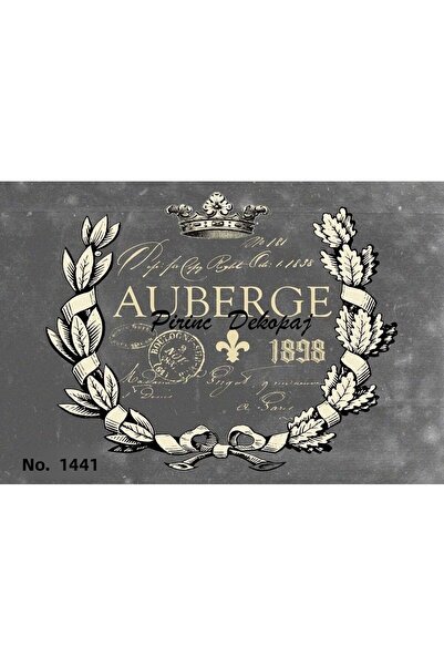 LİNEART 1441 Auberge - إكليل من النحاس الرمادي المزخرف بحجم 30x42