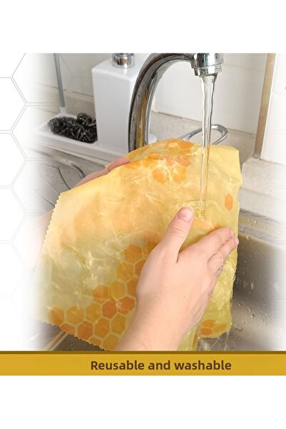 Apithecary Shopexxtra Waxed (BIG MEDIUM SMALL SIZE) Set of 3 100% Organic Food Storage Fabric_Beeswax Wrap