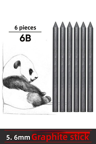 Vox Art 5.6 ملم نهاية المنفذ 6 قطع 6B جرافيت