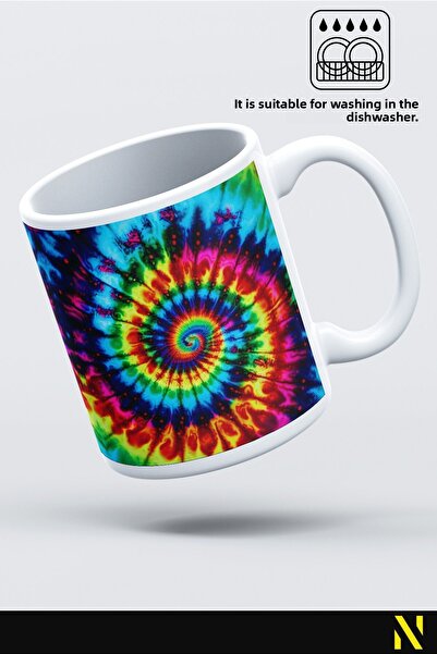 nilizma Batik Patterned Colorful Mug – 330 ml Mug |   Stylish and Durable Design