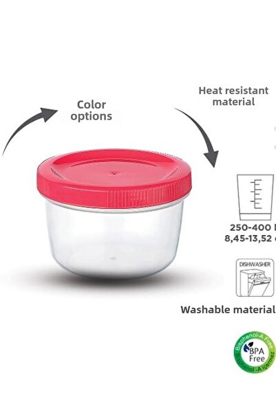 Hane216 حاوية تخزين متنوعة 250-400 مل مكونة من قطعتين