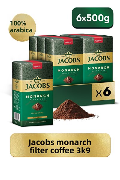 Jacobs قهوة مونارك فلتر 2 × 500 جرام 3 عبوات (3 كجم)