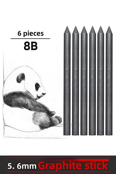 Vox Art 5.6 ملم نهاية المنفذ 6 قطع 8B جرافيت