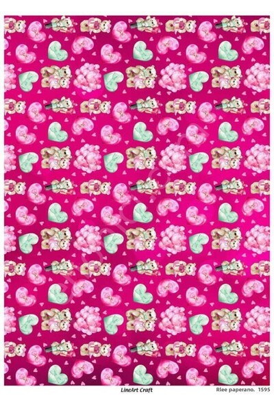 ehobici Lineart Brass Decopage Paper Model - 1595