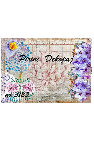 LİNEART ورق ديكوباج نحاسي Lineart رقم: L3125- 29x42 سم