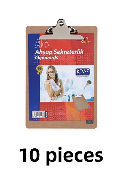 KRAF 10 حامل سكرتاري خشبي (مع ضغط - مشبك) ملف A4