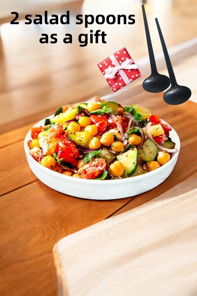 qtahya homes queen of kütahya 24 cm Modern Porcelain Salad Bowl - Presentation Serving Plate
