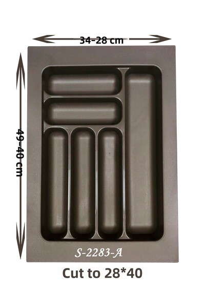 STARAX S-2283-A Drawer Plastic Cutlery Holder Anthracite Width: 34 cm D: 49 c...
