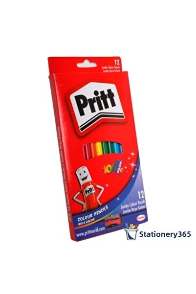 Pritt ألوان جافة جامبو مثلث طويل 12 قطعة
