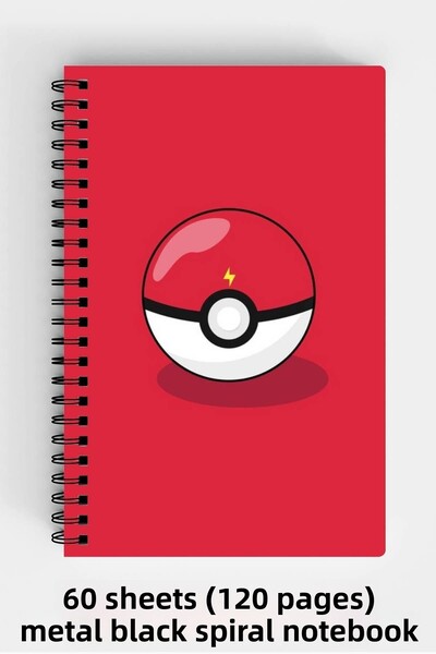 Anime Marketi Pokemon Design A5 Spiral Hard Cover Notebook 120 Sheets