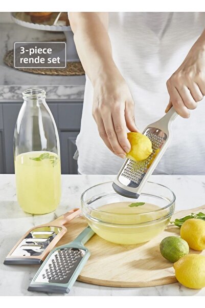 Bayev 3-Piece Non-Slip Hand Grater Set - Grater, Chopping, Peeling - Hand Grater