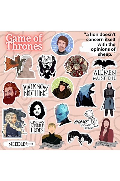 Pufidik Set de autocolante Game Of Thrones - pentru laptop, notebook, telefon...