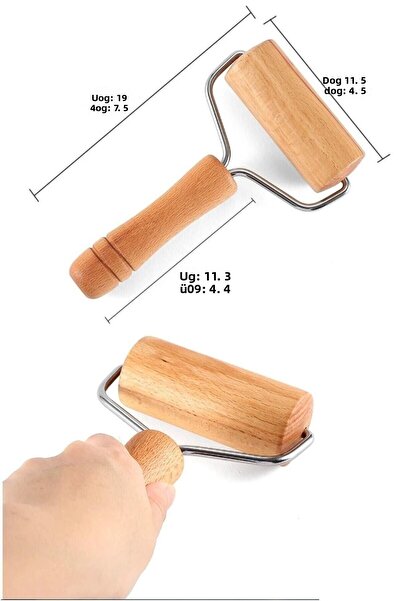 Kitchen Beauty مقبض خشبي العجين الأسطوانة السلس شوبك البيتزا المعجنات الأسطوا...