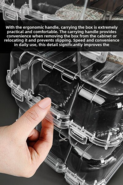 Meleni Home Γυναικείο κουτί παπουτσιών 10 τμχ - Διαφανές οργανωτή παπουτσιών Storage Box Organizer Ταξιδιωτικό κουτί