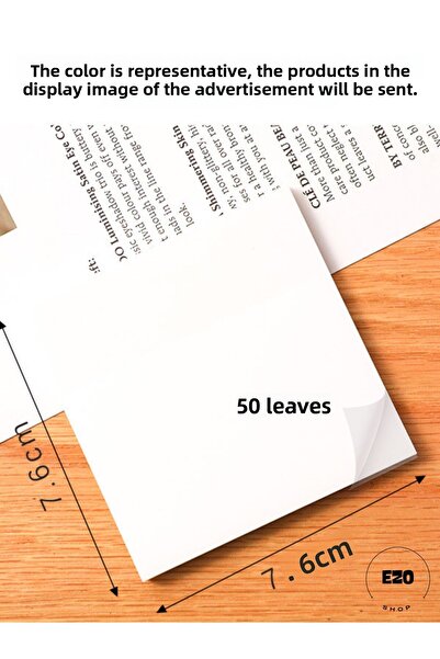 EZOSHOP Transparent Colored Postit Sticky Post-it Note Paper Karenot White 2 Pieces (2 X 50 SHEETS)