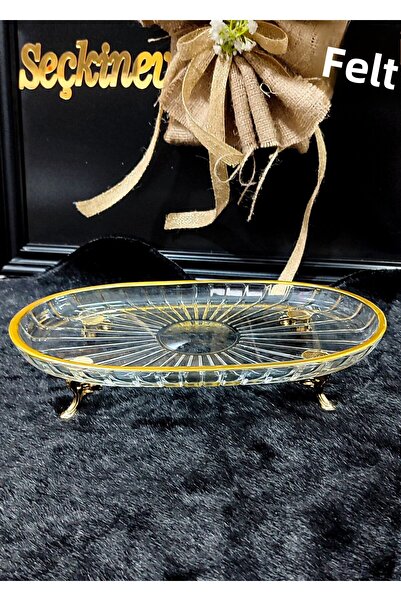 SEÇKİNEV Elegant Oval 4 Piece Standing Gold Presentation Set