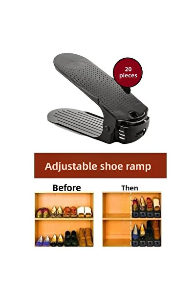 Open Home Concept Black Adjustable 4-Stage Ramp - Set of 20 Shoes
