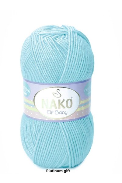 NAKO 5 Pieces Elit Baby 10535 Turquoise Hand Knitted Threads Vest Cardigan Sw...