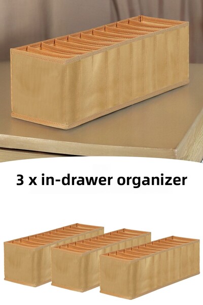 umbellatum Μεσαίο οργανωτή συρταριών με 11 θήκες - 3 τεμάχια 16x40x12cm Εσωτε...