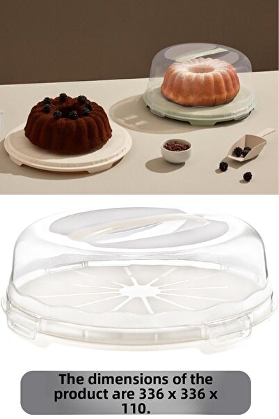 PONÇİK STORE Cake Pastry Pastry Storage Container, Lockable Pyrex Carrying Ja...