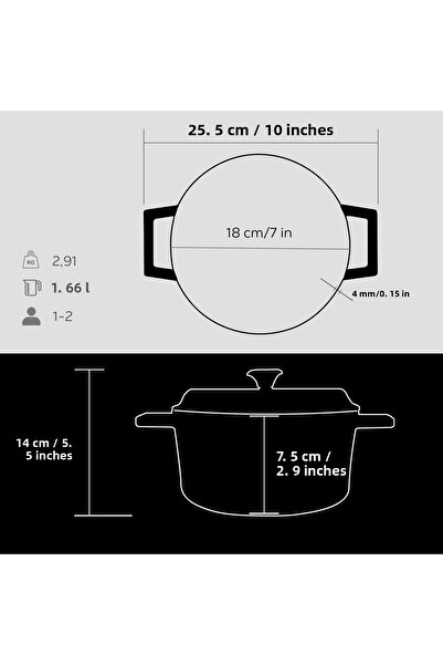 Lava Cast Round PotTrendy Diameter(Ø) 18cm