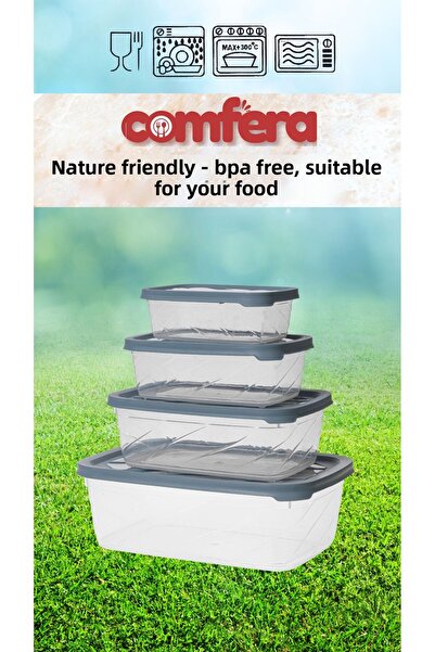 BAGER MARKET Practical Meal Container, Freezer and Freezer Container - Microwave Safe