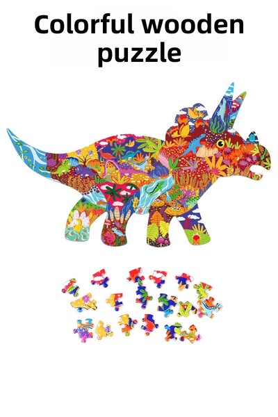 kutuTR Dinosaur Series Vip Puzzle - Notpa Color, Wooden Box, 3 202 Pieces, Ages +5 and Adults