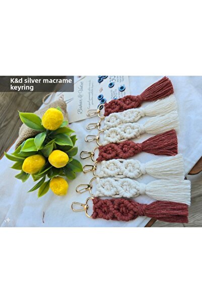 K&D SİLVER 20 Pieces Macrame, Keychain, Concept Gift Wedding, Henna, Engagement, Circumcision
