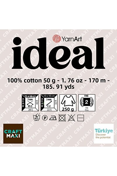 Yarnart Ideal - Πλεκτό Χέρι Νήμα Ρόδι-236