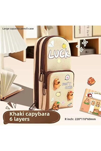 Kawaii Θήκη για στυλό Capybara Capybara με πολλά διαμερίσματα, μεγάλη χωρητικ...