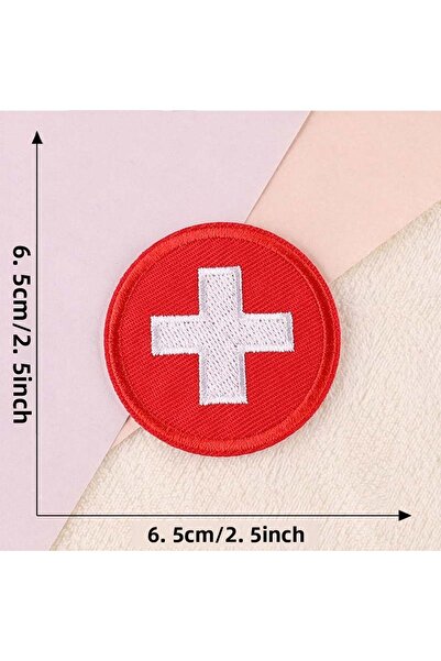 Choice 6.5 × 6.5 سم رقعة ملابس من القماش المزين بالصليب الأحمر، ملصقات شارات ...