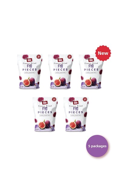 EverEat رقائق التين والفواكه المجففة 30 جرام × 5 قطع فواكه مجففة بالتجميد