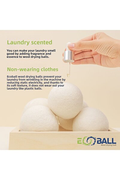 eco ball Wool Dryer Balls Clothes Dryer Dryer Ball Natural Softener 3 Pieces