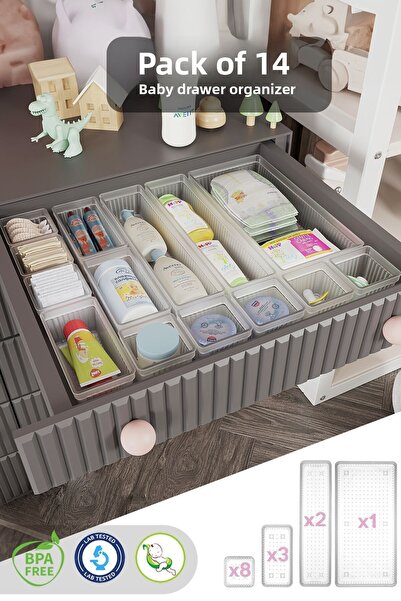 Meleni Baby Συρταριέρα μωρού 14 τεμαχίων - Baby Organizer - Baby Care Organiz...