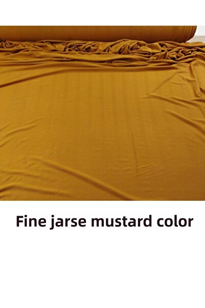 Kumaş Parça Tricou subțire în culoarea muștar - 140 cm