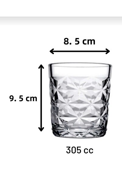 ALİNA HOME 4 Crystal Model Glass Soft Drink Glasses