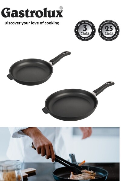 GASTROLUX طقم مقلاة مزدوجة 24-28 سم