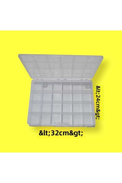 erdoğan hobi صندوق منظم بغطاء 24 حجرة صندوق خرز صندوق تنظيم صندوق متعدد الأغراض