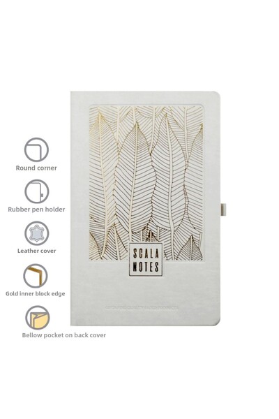 Gıpta Scala Thread Stitched Hard Leather Cover 13x21 Cm 120 Sheets Notepad