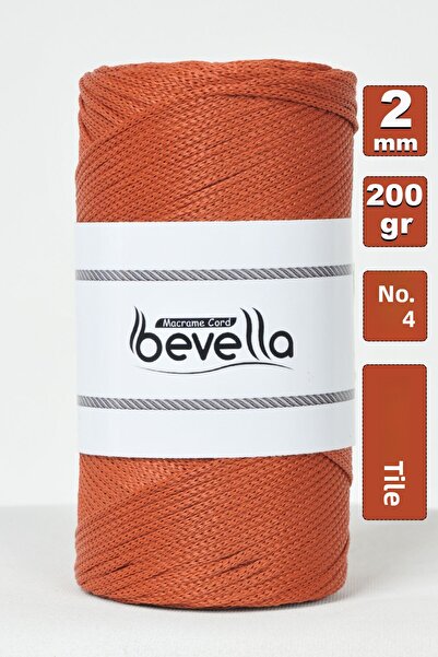 Bevella Macrame Cord Σχοινί Πολυεστέρας Μακραμέ - 2 mm - 200 gr Πλακάκι - Σου...