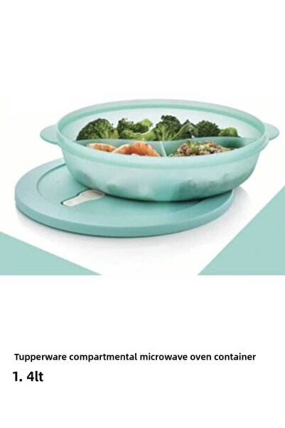 Tupperware Microwave Oven Container with Compartments 1.4Lt Yblme1.4