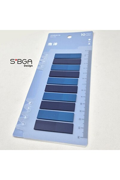 sibga tasarım Transparent Colored Post-It Note Paper - 200 Sheets Bookmark Sticker