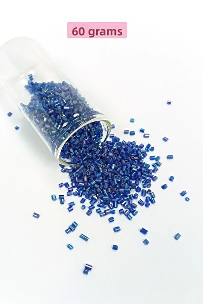 Royaleks Mărgele de sticlă tăiate de culoare albastru închis de 2 mm - 60 de ...