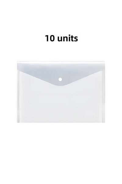 inox İnox Eco Snap File Document Envelope Transparent 10 Pieces