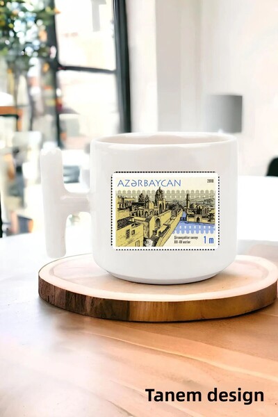 Tanem Tasarım Azerbaijan Designed Printed t Mug Cup, Azeri, Baku, Carafe, Pri...