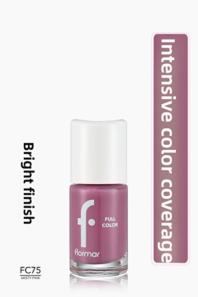 Flormar طلاء أظافر لامع عالي التصبغ - طلاء أظافر كامل الألوان - Fc75 ميستي بينك -8690604612734
