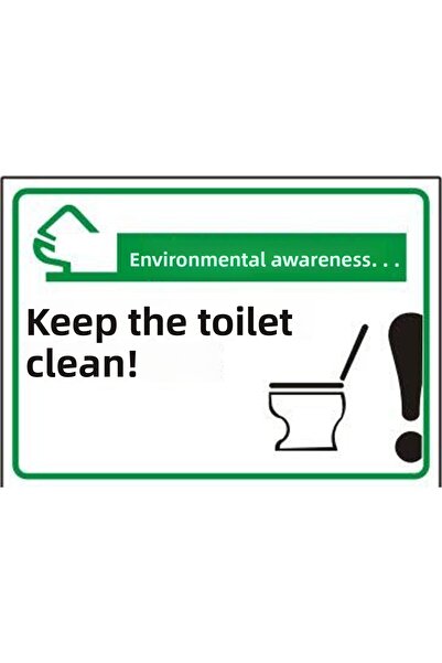 TELLGRAF REKLAM HİZMETLERİ ملصق مكتوب عليه حافظ على نظافة المرحاض (10 قطع)