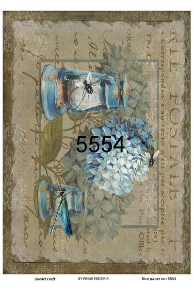 LİNEART Lineart Brass Decopage Paper 29X42 No:L5554