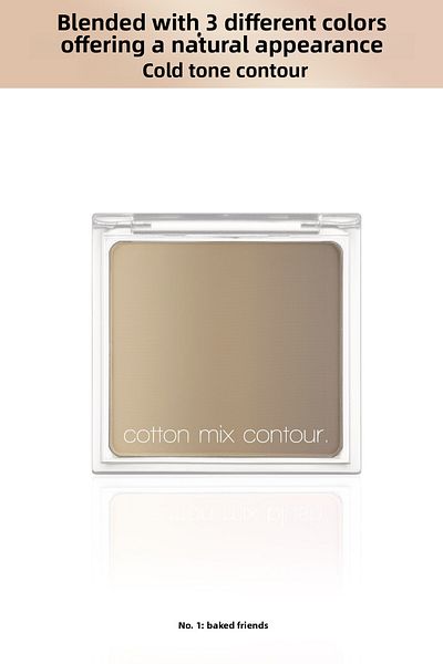 Missha Natural Looking, Long Lasting Contour Contour Cotton Mix Contour with 3 Different Color Tones (No.1)