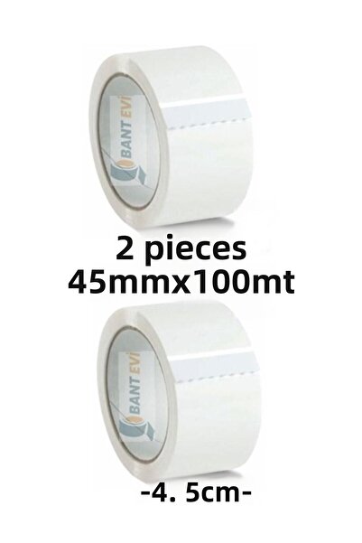 BANT EVİ Λευκή Ταινία Συγκράτησης 2 Τεμάχια 45mmx100μέτρα Λευκό Χρώμα Hotmelt...